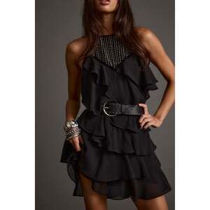12th Tribe Sutton Black Studded Mini Dress Size SS